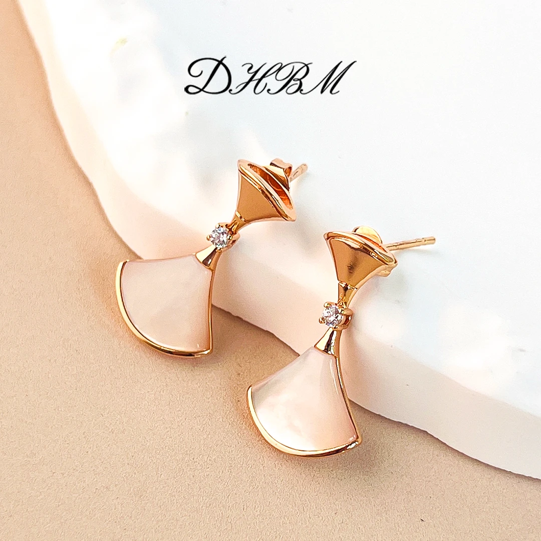 V金  【DHBM耳钉】CNC精工小裙子耳钉 BV007B