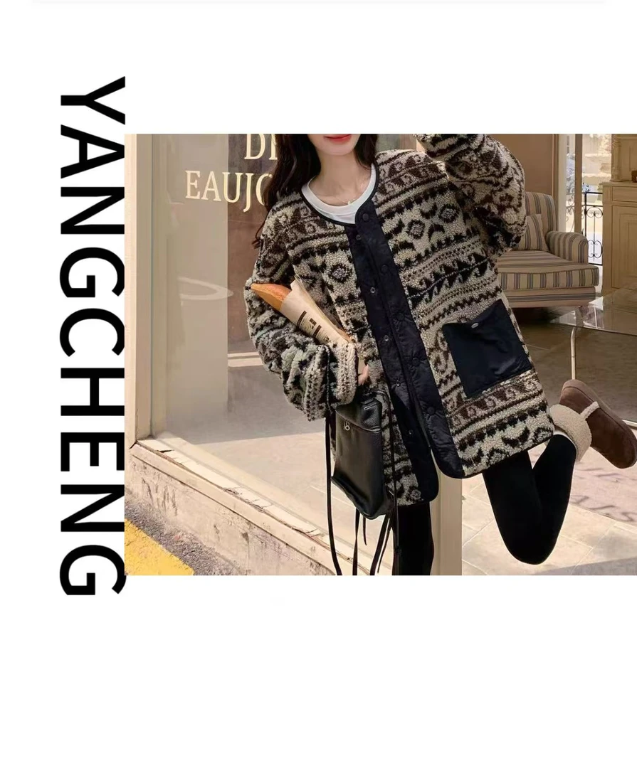 【YC-棉服】小香风气质牛仔网红洋气时尚休闲宽松小香风气质牛仔