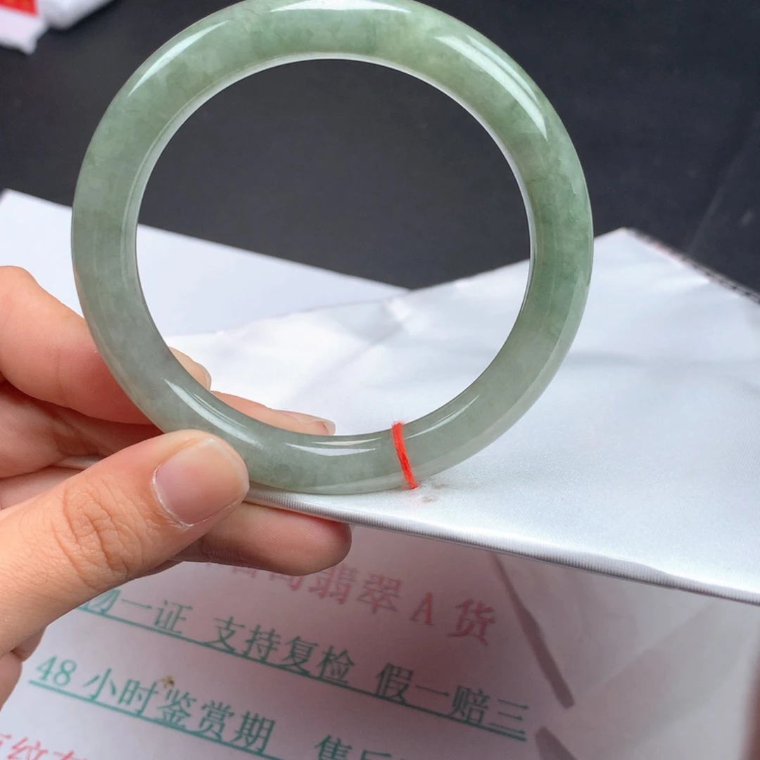 翡翠手镯未镶嵌63号59圆条