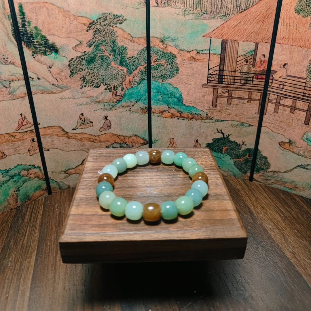 Z和田玉多宝桶珠手串（卡10）0651