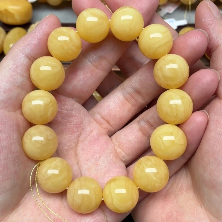 蜜蜡未镶嵌裸石蜜蜡16+浓蜡妖花同料串