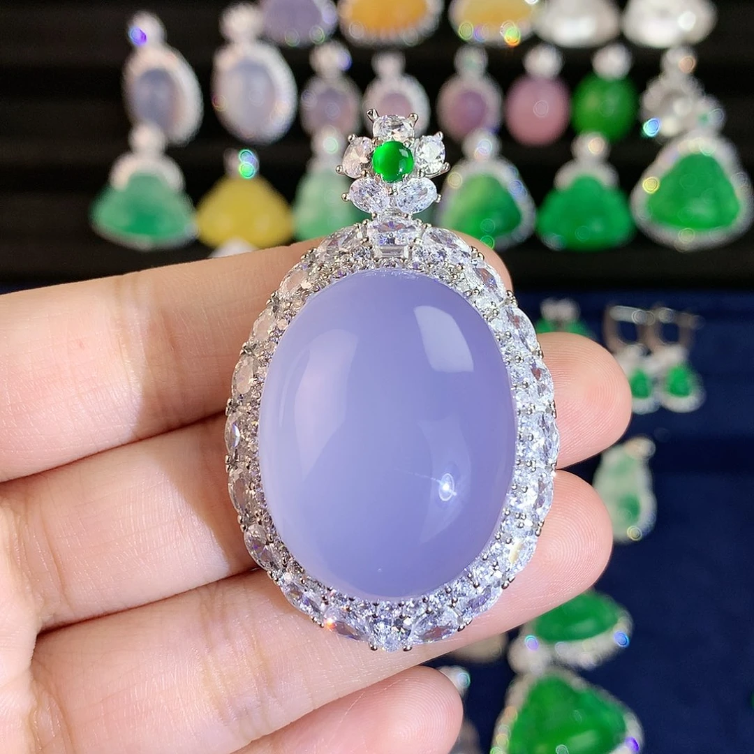 海***豚玛瑙/玉髓银S925镶嵌颈饰