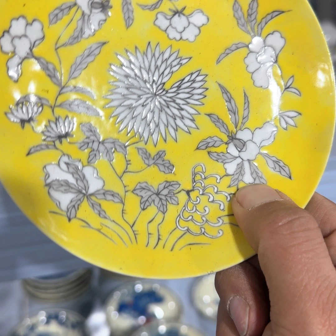 瓷片摆件手绘瓷器年底处理