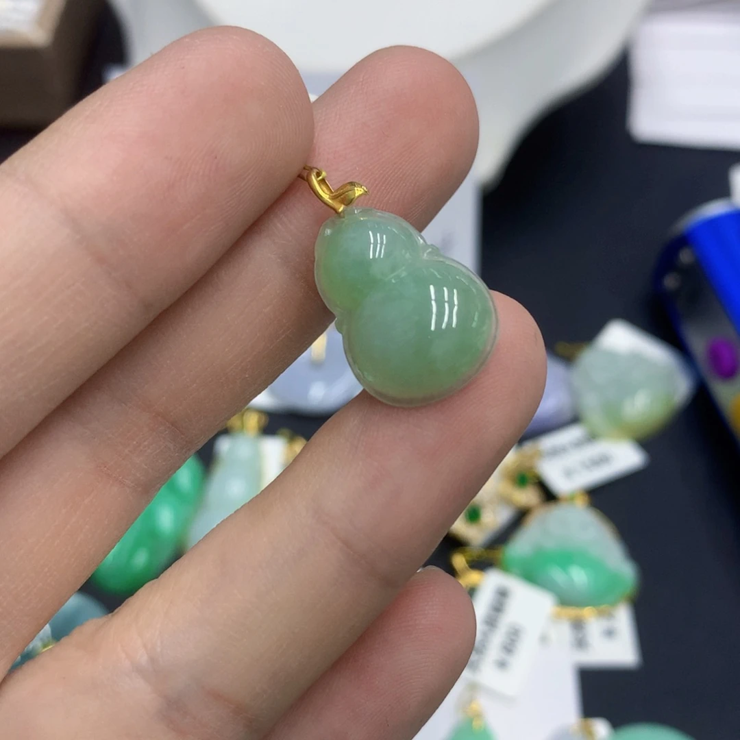 翡翠颈饰18K金镶嵌11111111
