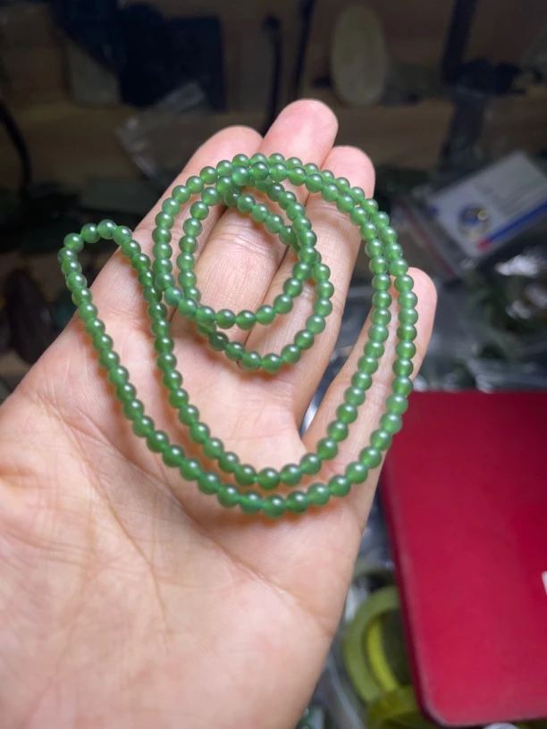 天然和田玉碧玉多圈手链项链多用