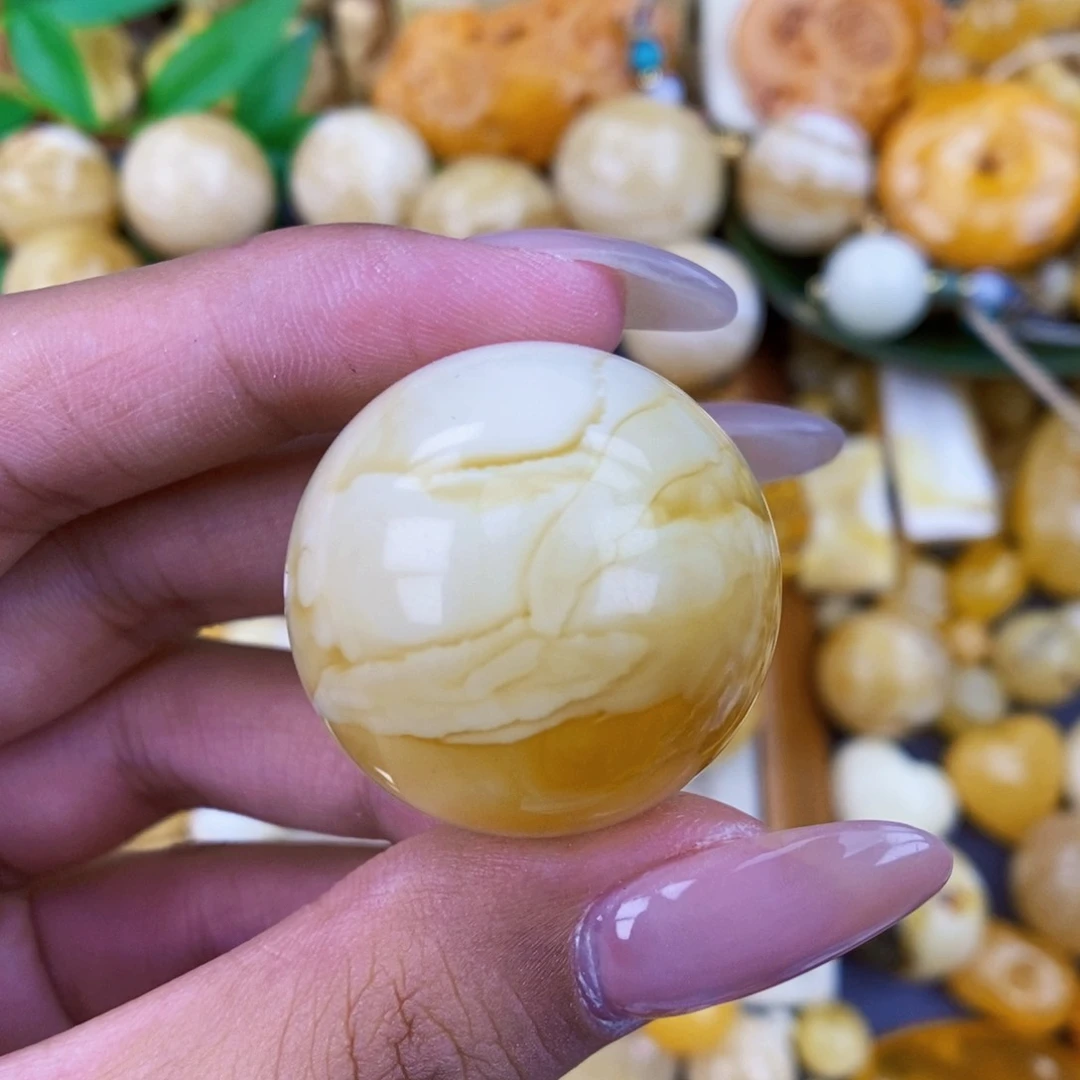未镶嵌琥珀珠宝奇石30 粉