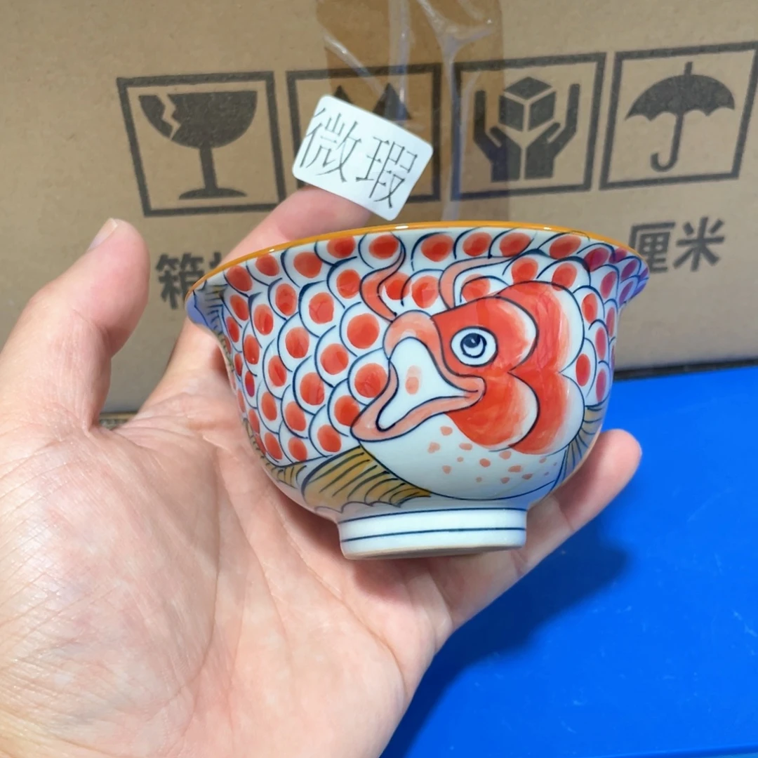 釉下手绘茶具微瑕