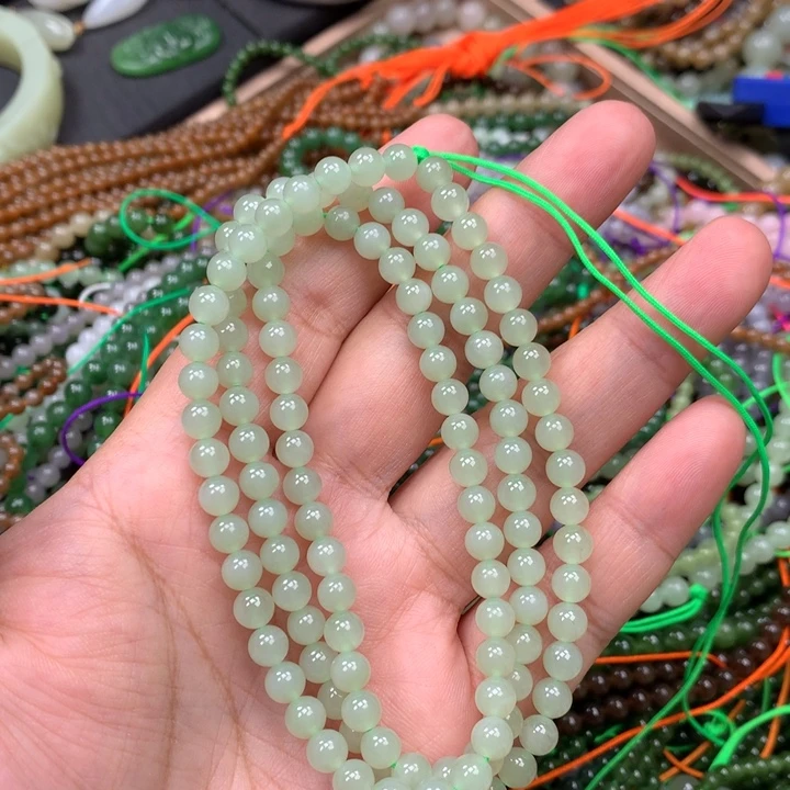 和田玉未镶嵌手链65