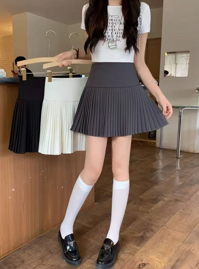 【文姬专属】大码女装2025春季新款时尚休闲显瘦褶皱百褶裙短裙