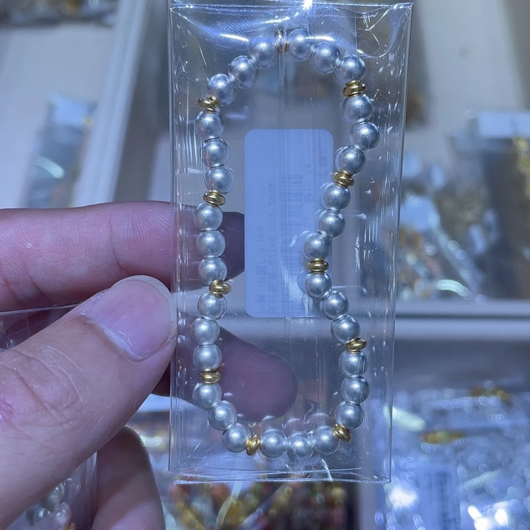 珐琅足银古法珠手串约6.1g