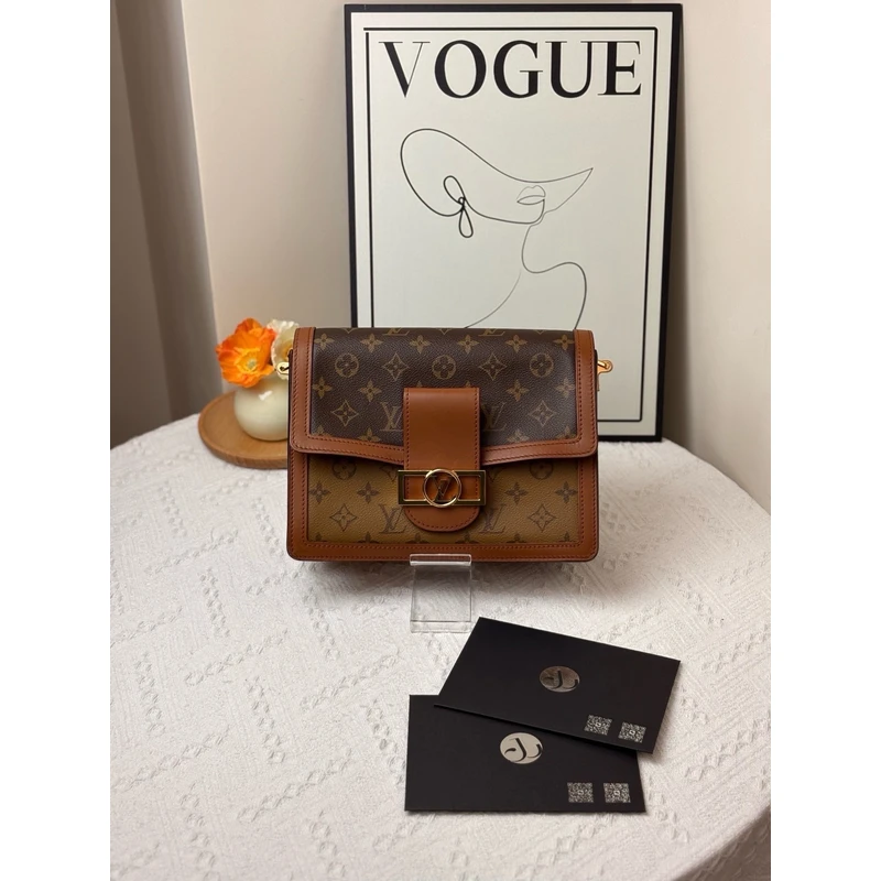 95新 LouisVuitton/路易威登 达芙妮中号老花 斜挎包/JW5963