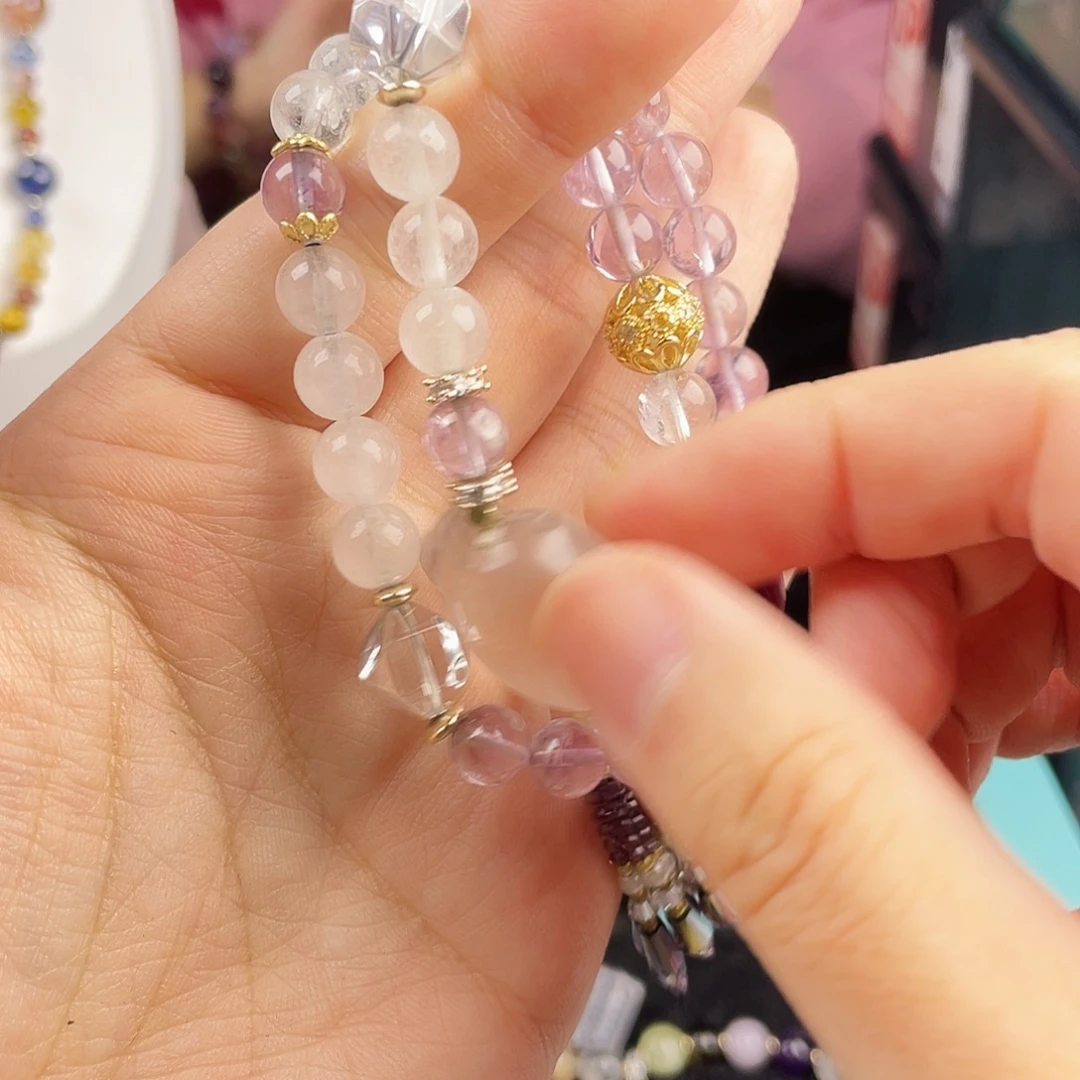 手串银S925镀金镶嵌水晶