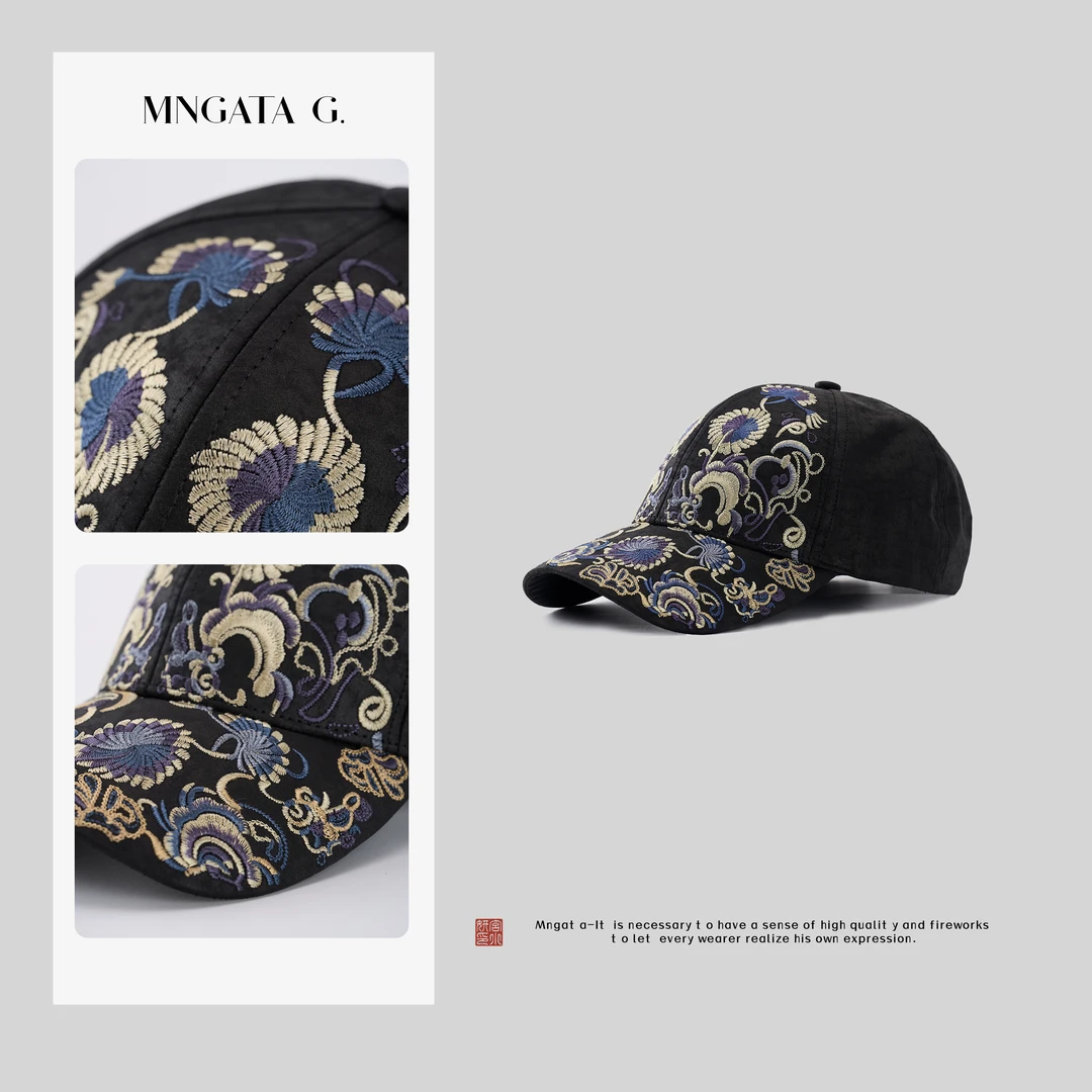 MNGATA G.宫小妍【兰心棒球帽】新中式中国风潮流休闲帽子5030401