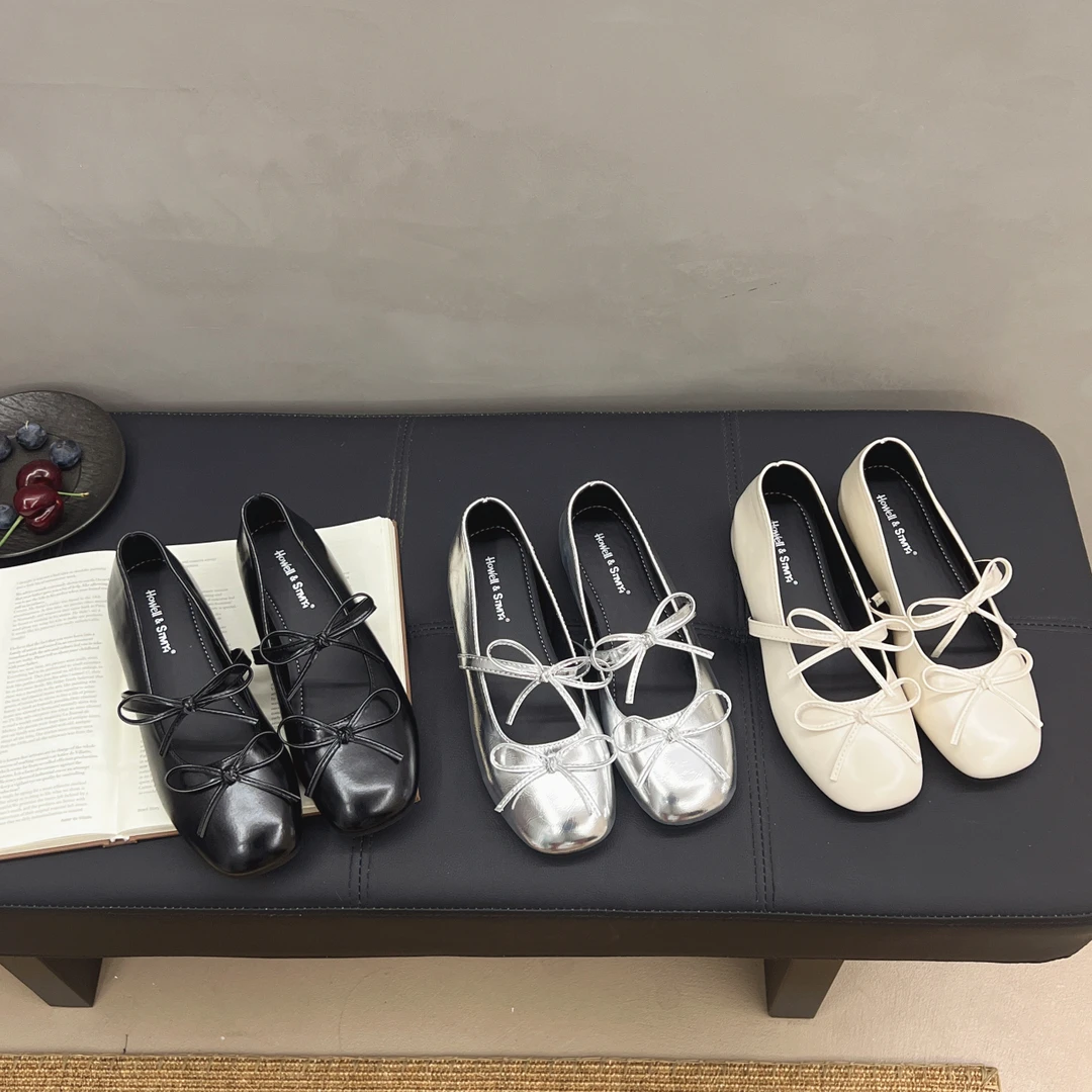 内增高单鞋蝴蝶结玛丽珍鞋2025新款芭蕾风单鞋女