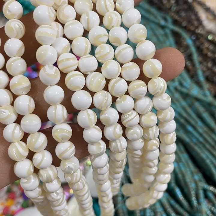 贝壳非金属一条7mm带太极纹马蹄螺