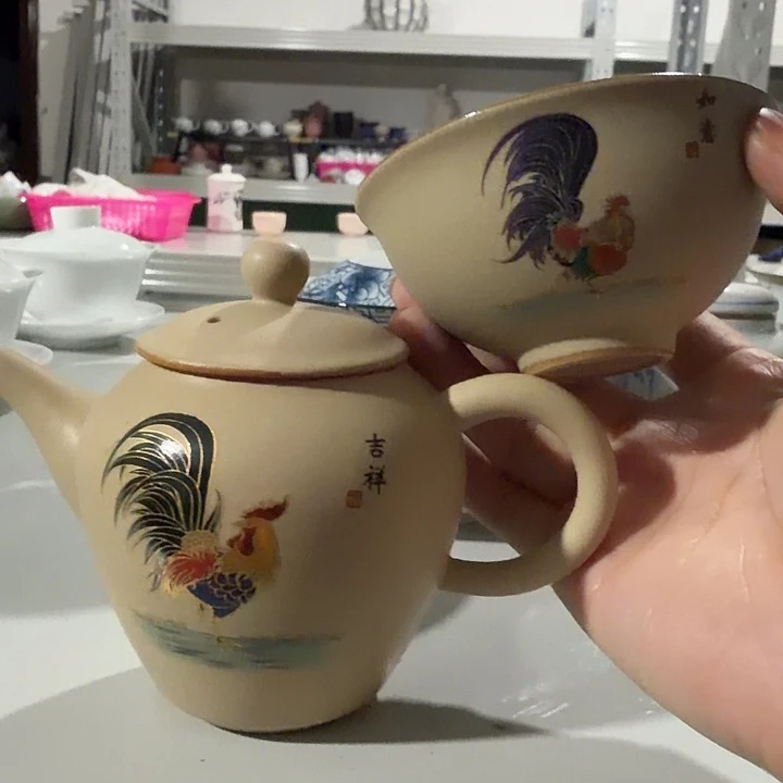 孤品老物件系列金鸡壶➕同款杯