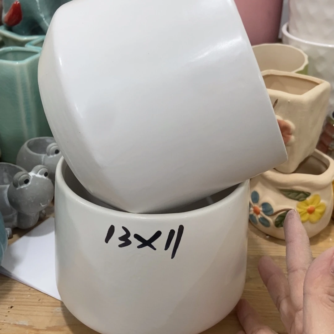 红陶高温陶瓷花盆