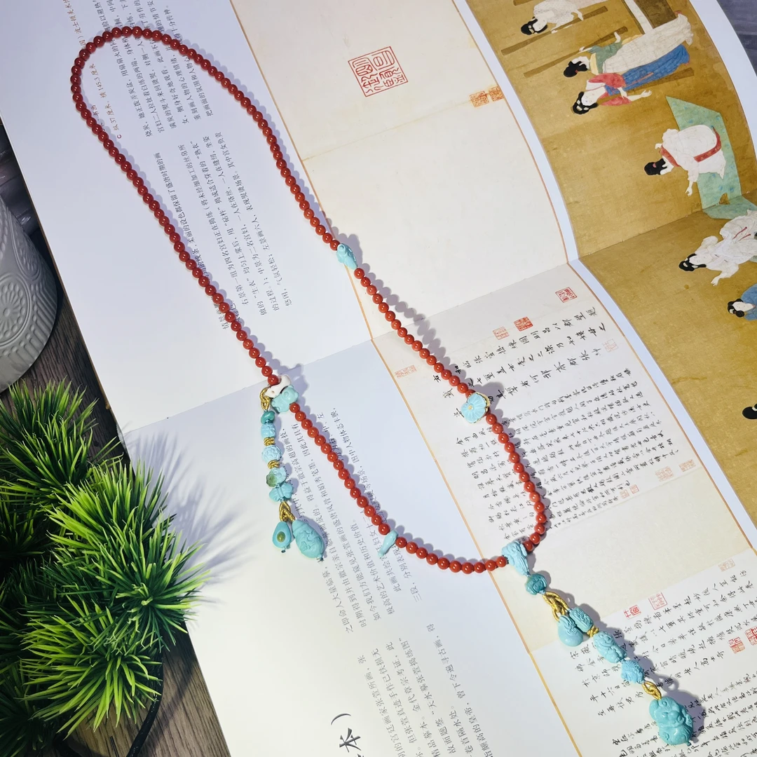 【桦雅珠宝】南红多宝项链18K金-轻奢百搭时尚-A2062