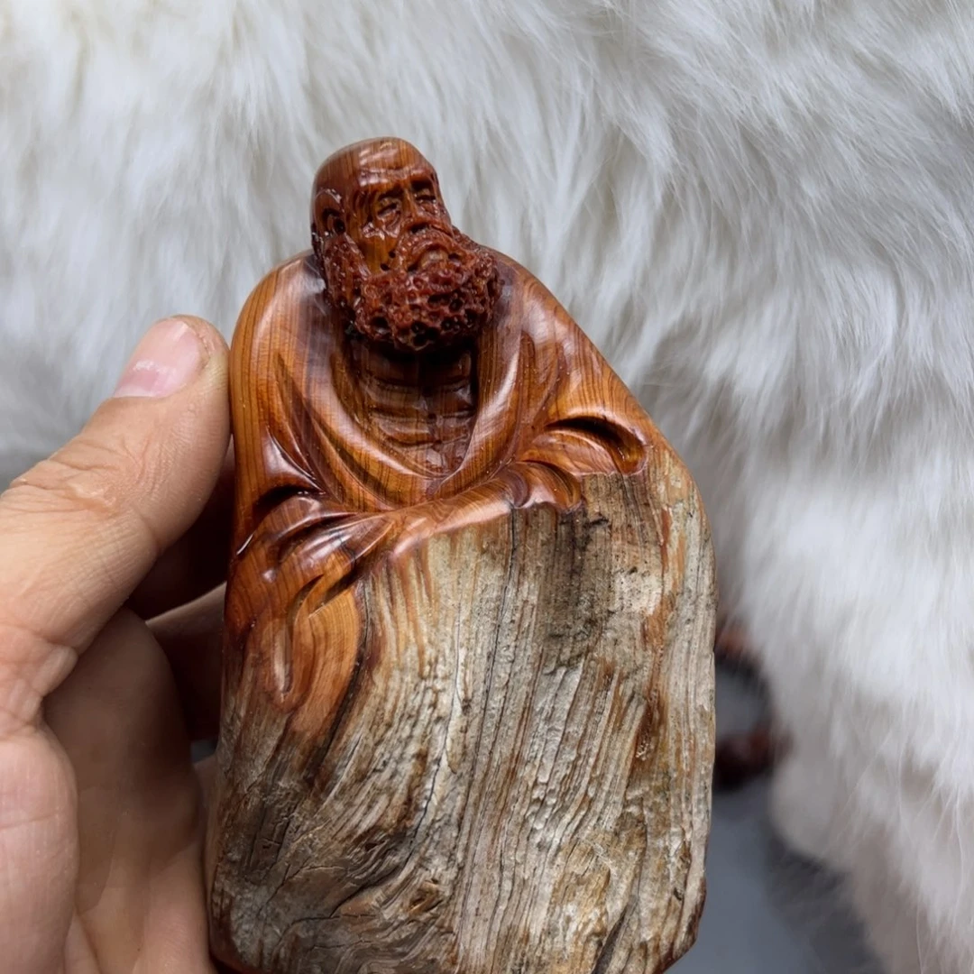 皇***静木崖柏木摆件手把件