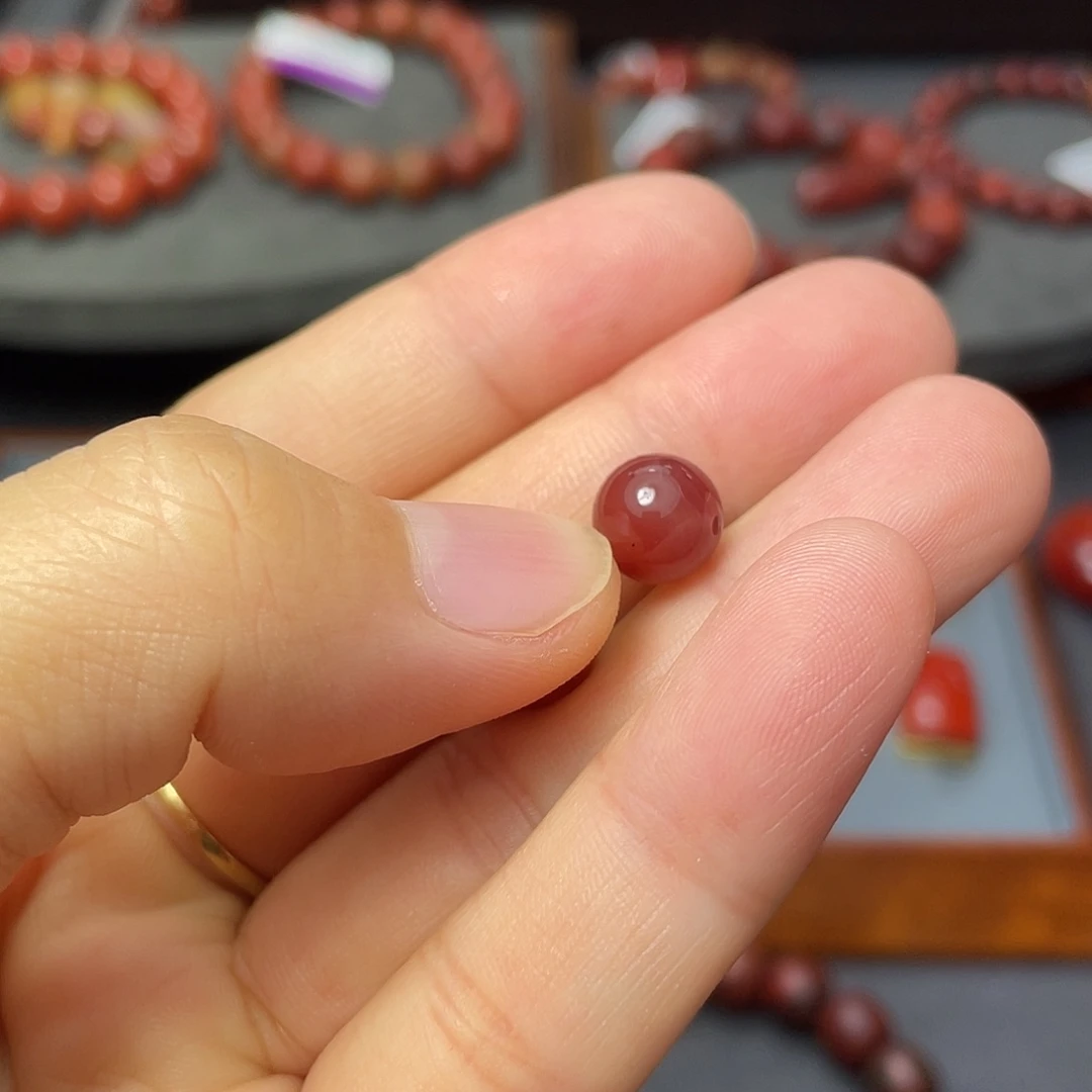 南红玛瑙原矿单珠8-9多样性发1未镶嵌