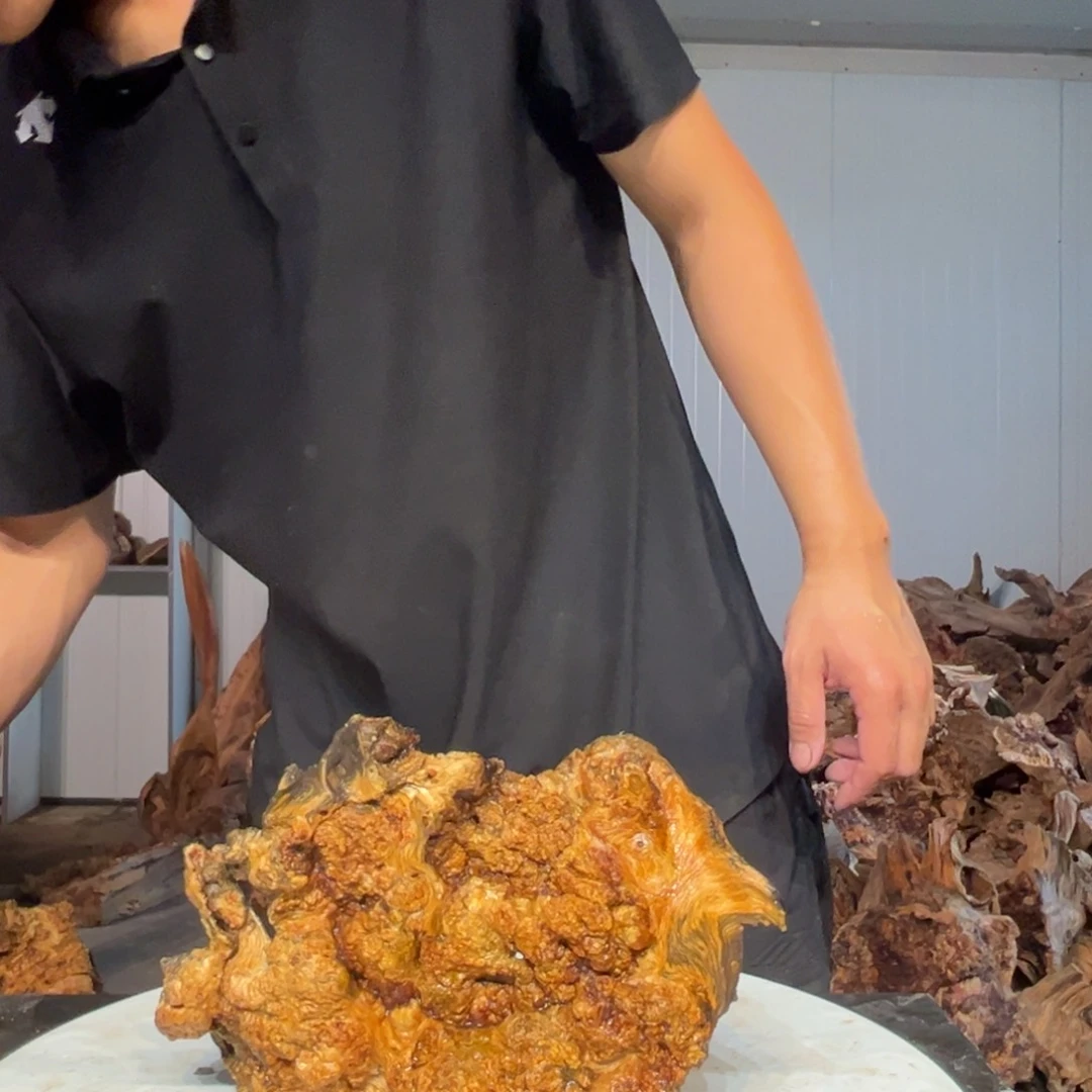 醉***颜木猛子琥珀木摆件34