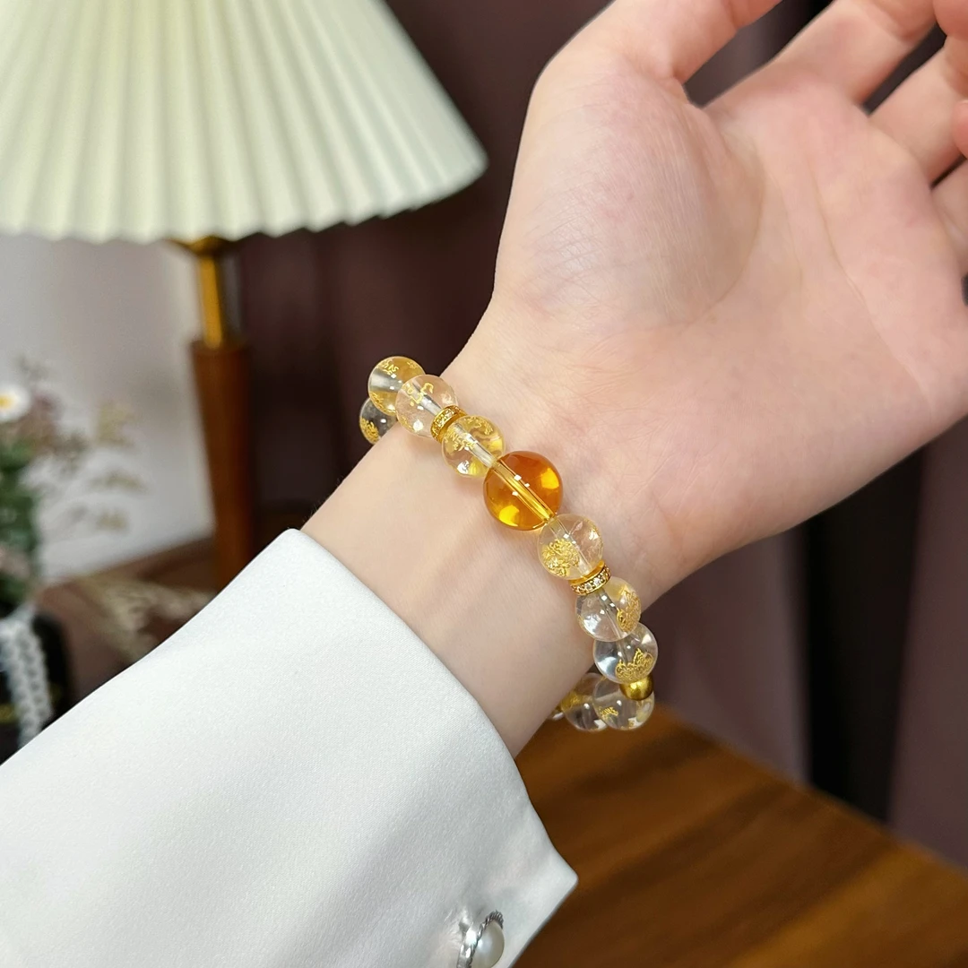 SL2583 晶石福珠转经轮手串 时来运转招财手链