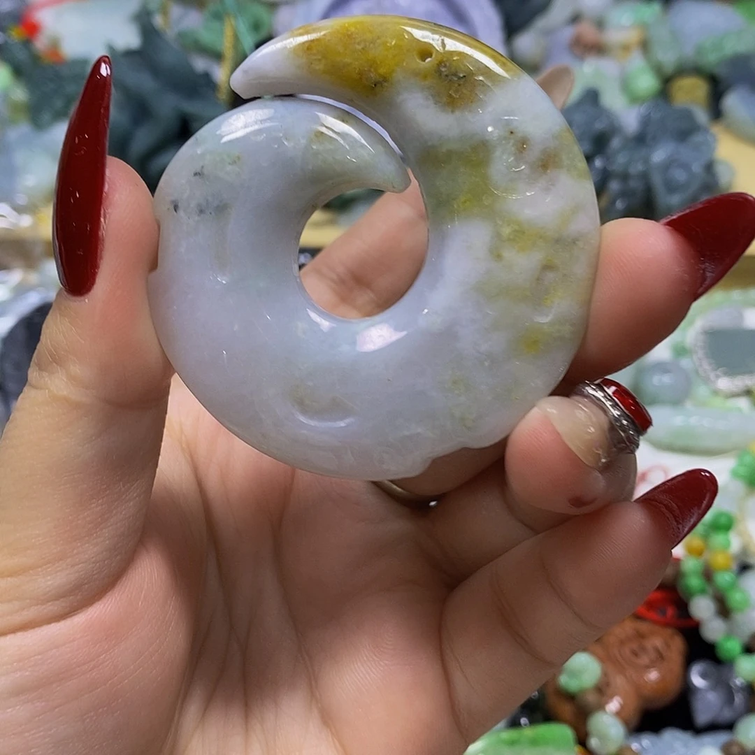 颈饰未镶嵌翡翠天然翡翠