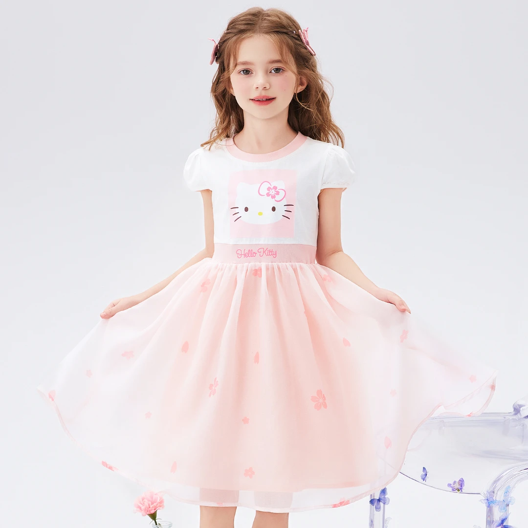 女童夏季新款洋气撞色休闲时尚连衣裙CS874003