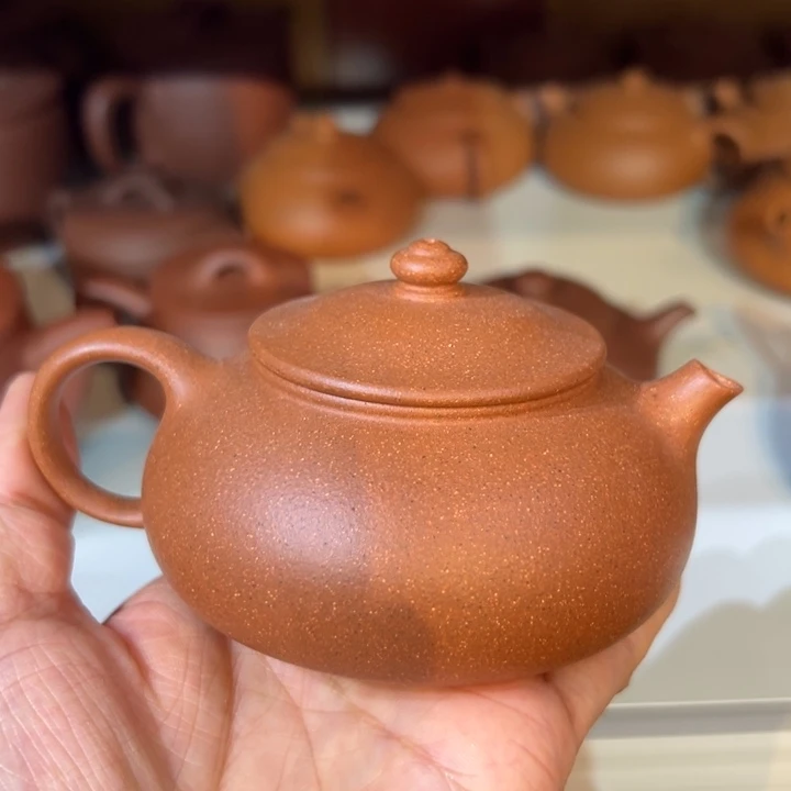 茶壶紫砂五彩寒江150c c