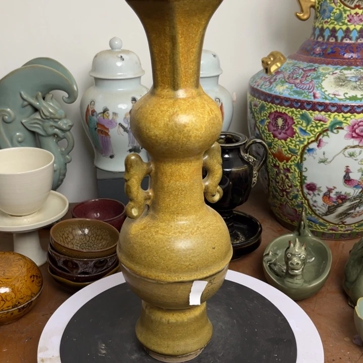 紫砂花瓶瓷器瓷器