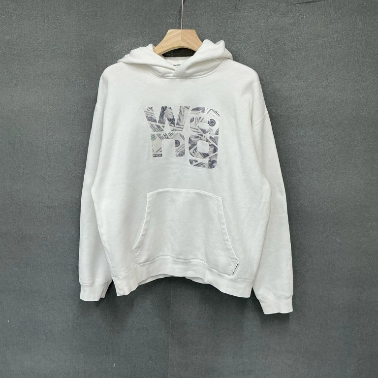 99新 maje  (mj)Alexander wang美金logo帽衫卫衣XS码/2966