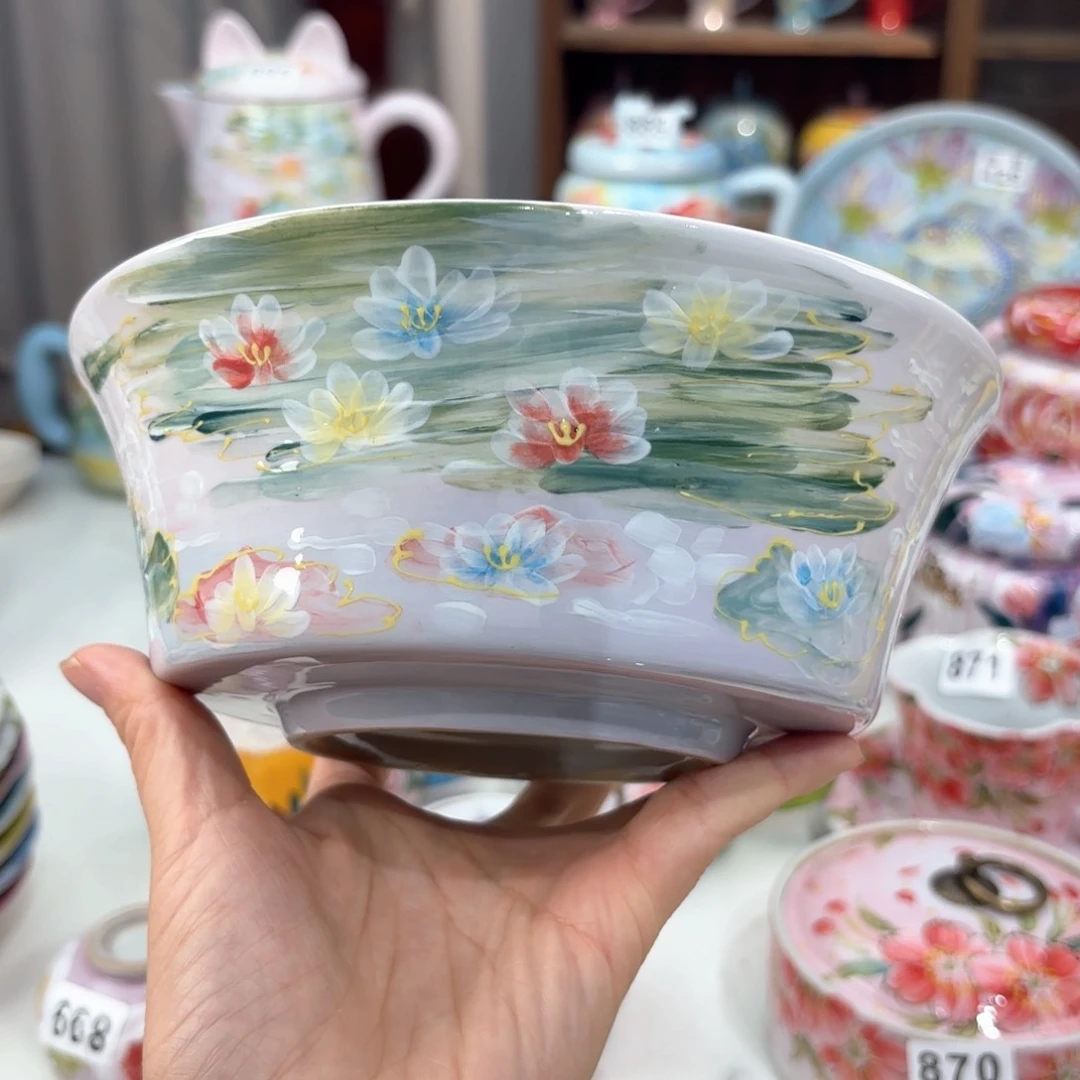 景德镇手绘高温釉下彩陶瓷茶具