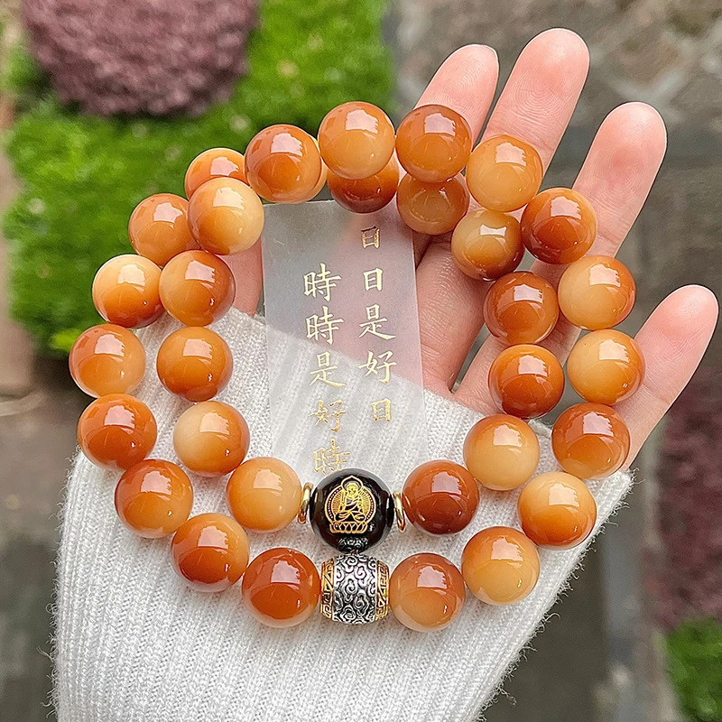【十二生肖】炭烧风化老料菩提本命守护男女款手串赠加厚盘玩袋