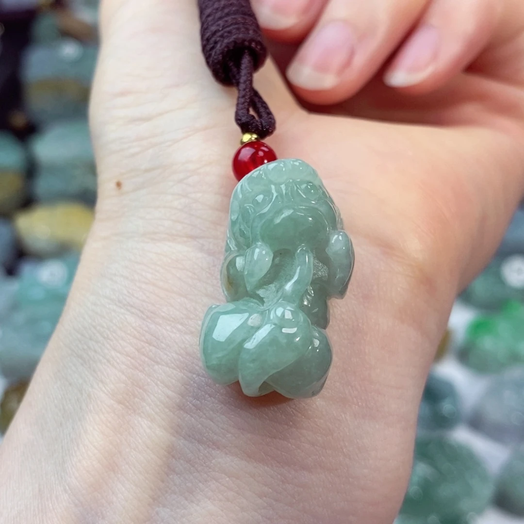 翡翠未镶嵌颈饰天然