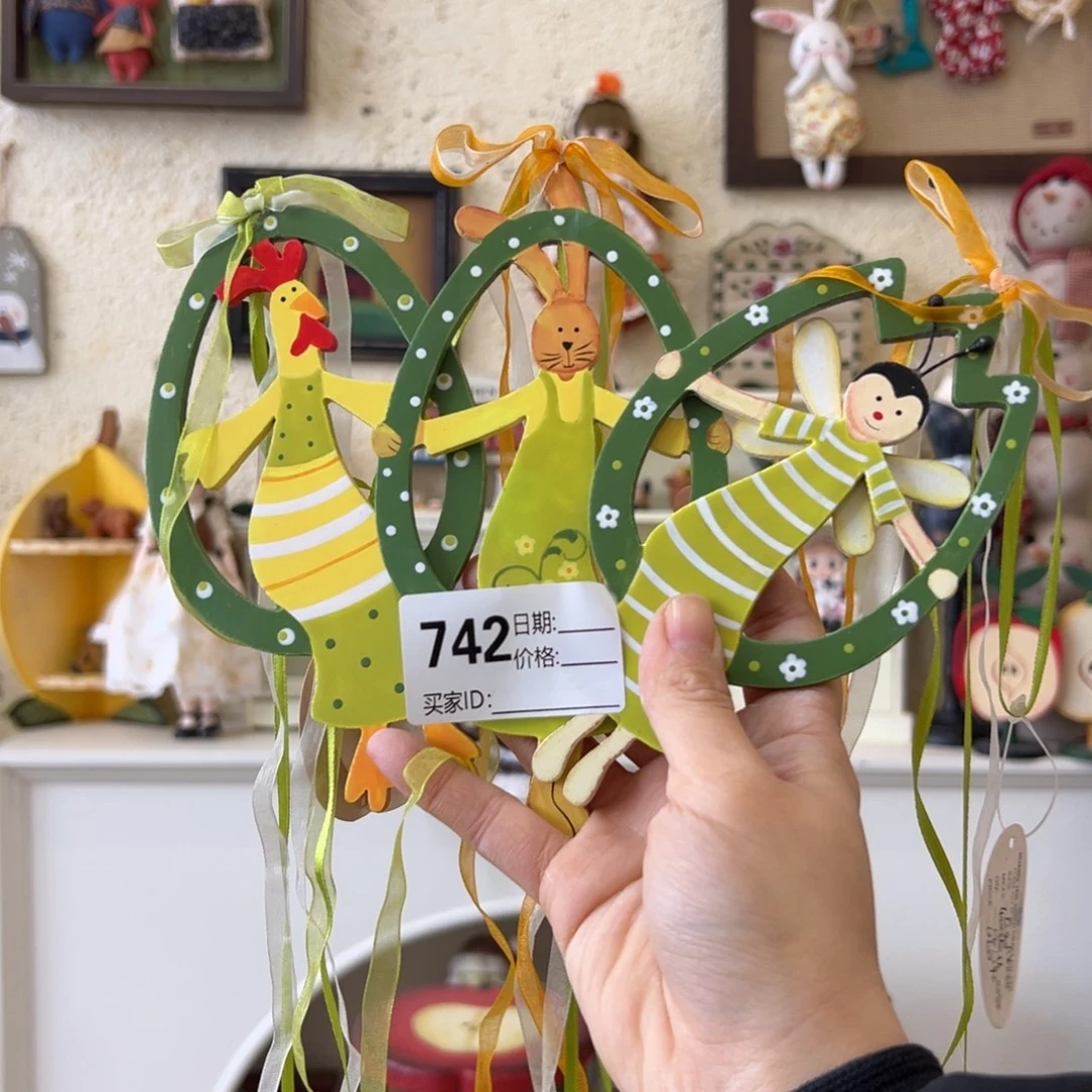 木默认微瑕微脏！外贸样品摆件挂件742