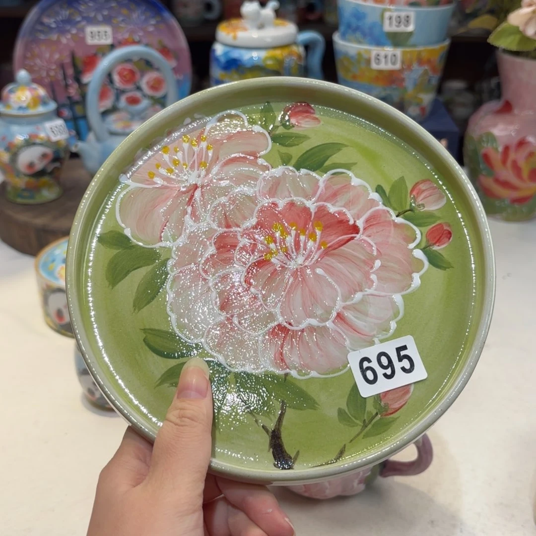 景德镇手绘高温釉下彩陶瓷茶具