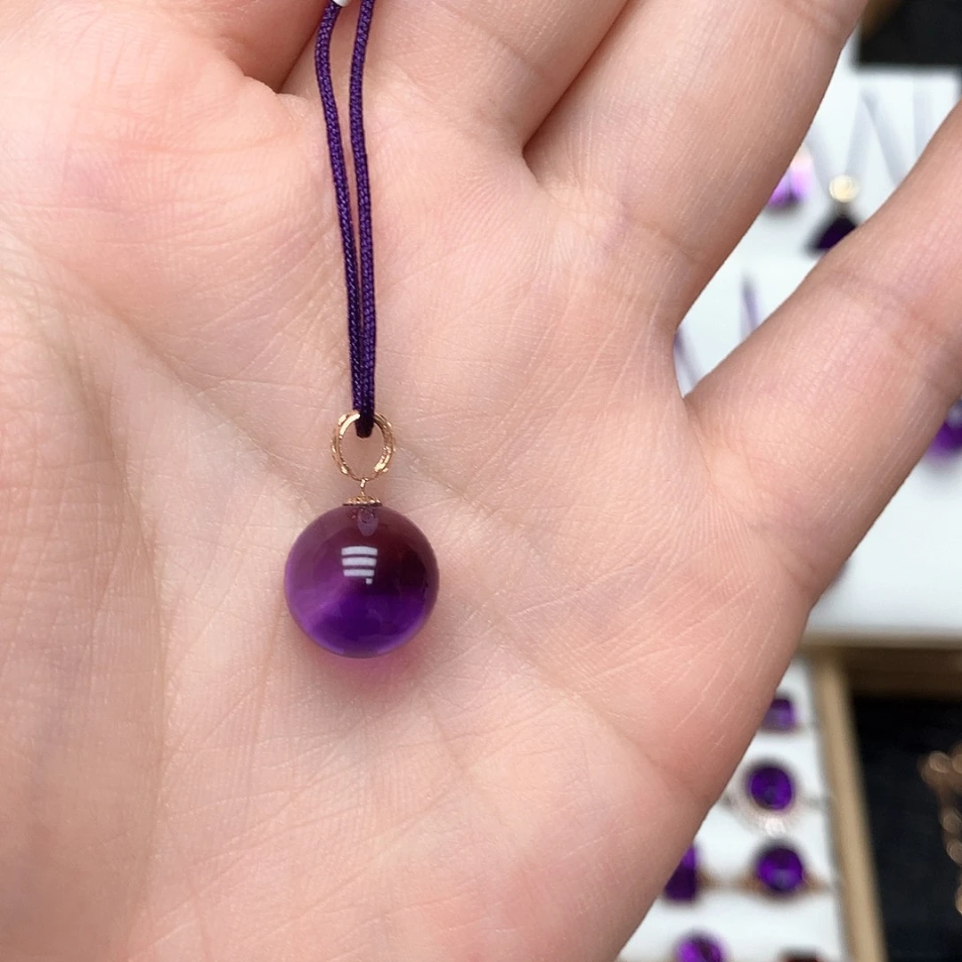 18K金镶嵌吊坠(赠链)紫晶L