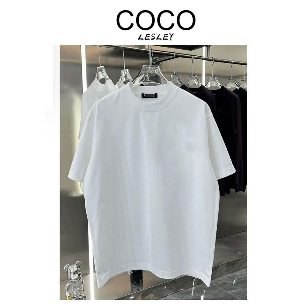 【COCO LESLEY】长枪马中奢夏季圆领短袖刺绣T恤男恤时尚极简风