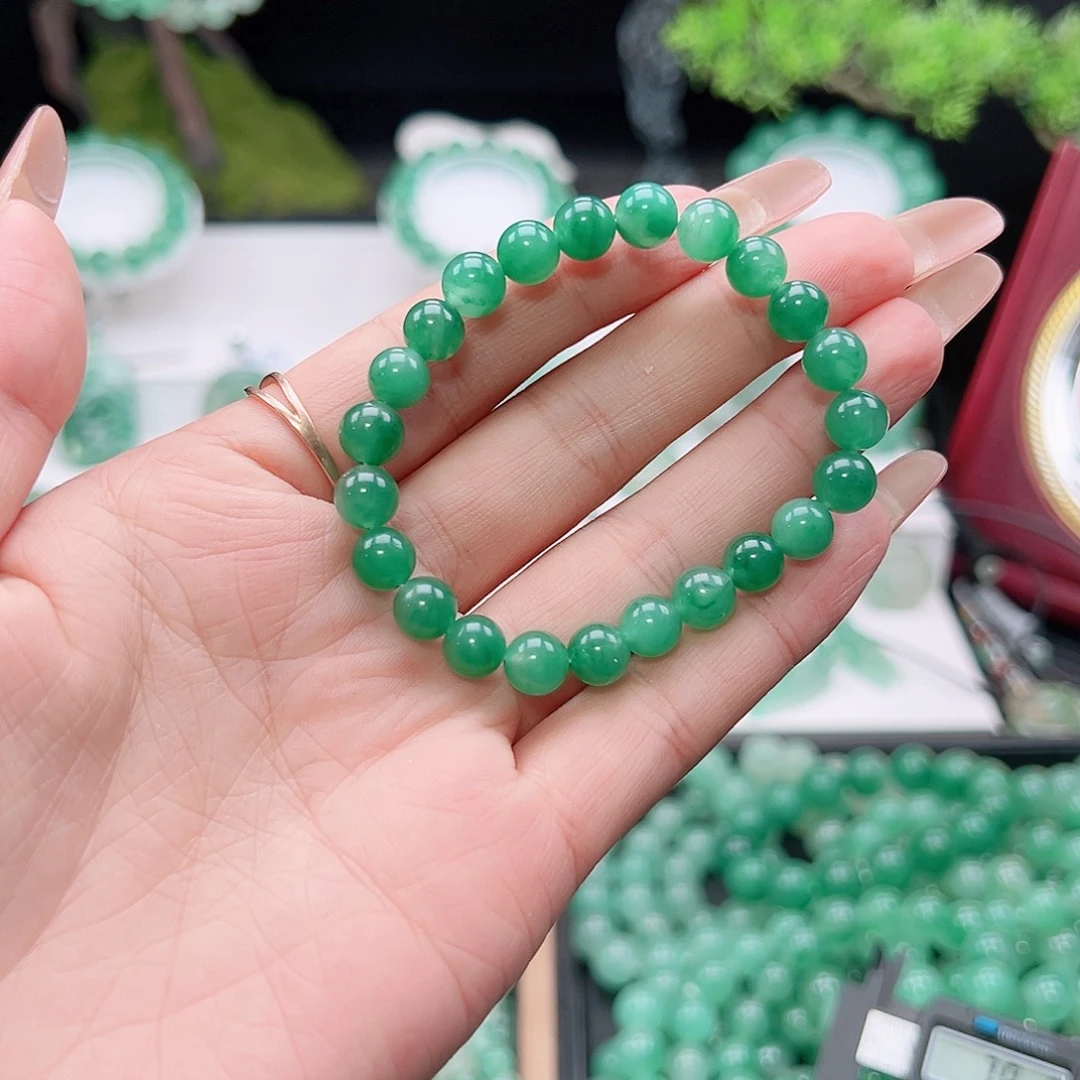 石英质玉（非洲翠）未镶嵌手链