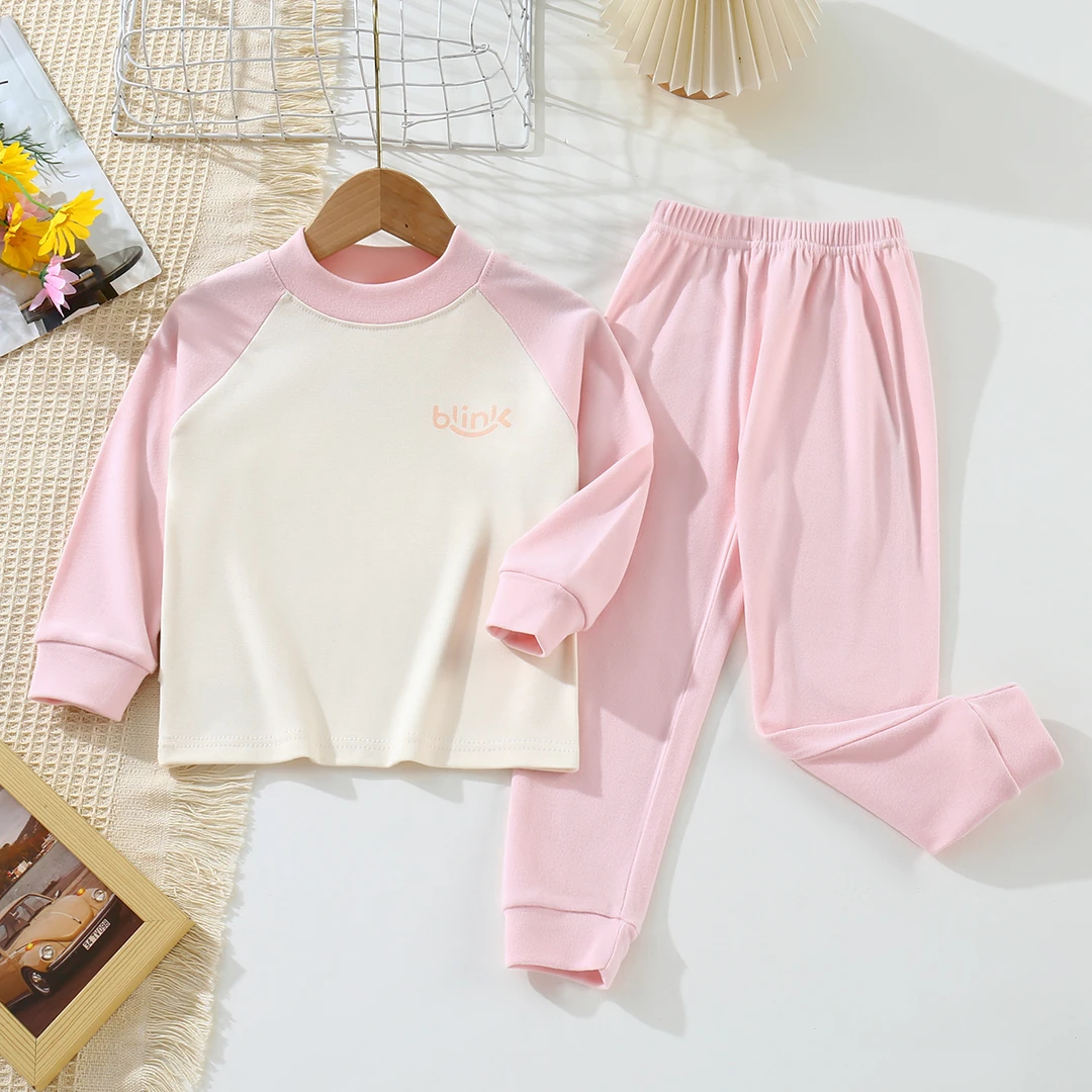 新款秋冬保暖内衣套装秋衣秋裤儿童睡衣中大童德绒家居服套装两件