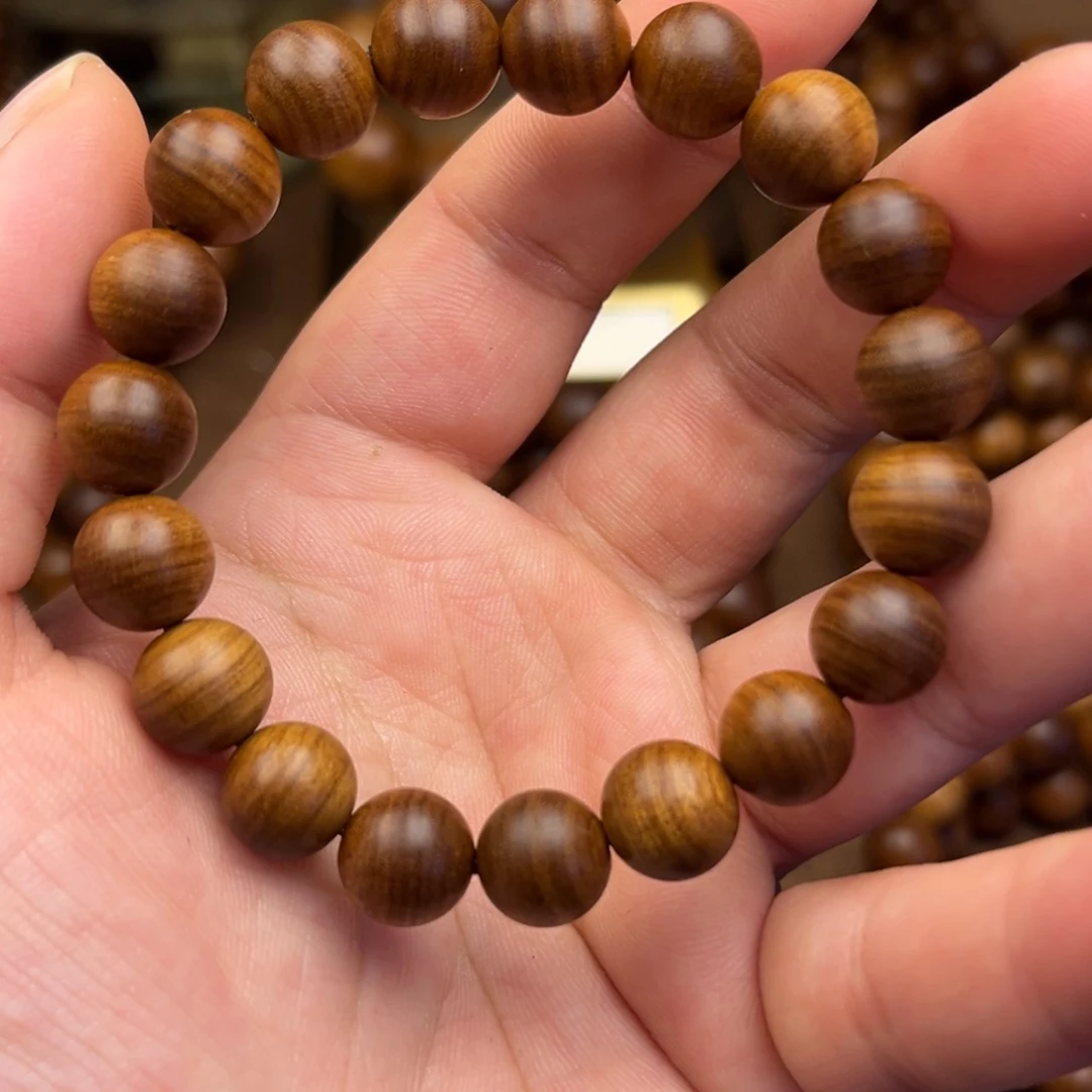 檀香木老山檀10圆珠单圈