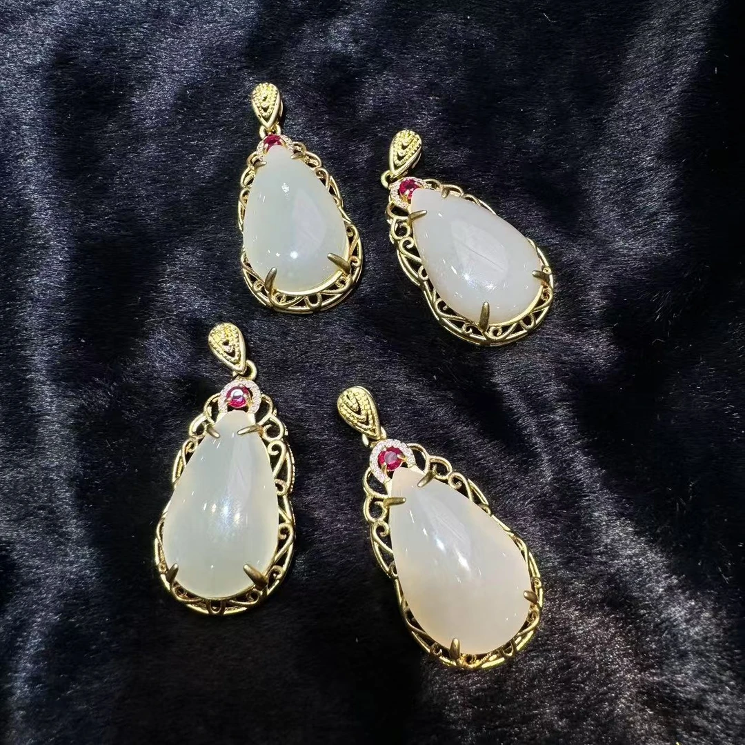 【百百福珠宝】和田玉水滴吊坠-多样性发货只发一件-02