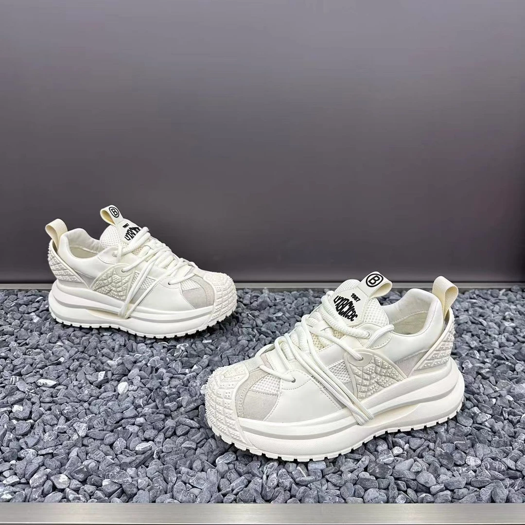 男士新款2025春季上新时尚百搭轻奢潮男老爹鞋舒适软底运动休闲鞋