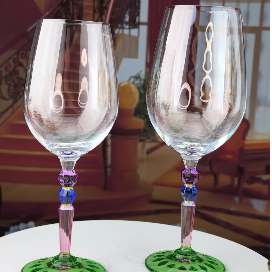 【金像】杯描黄金线自用送礼欧式洋酒杯玻璃酒杯红酒杯手工网红