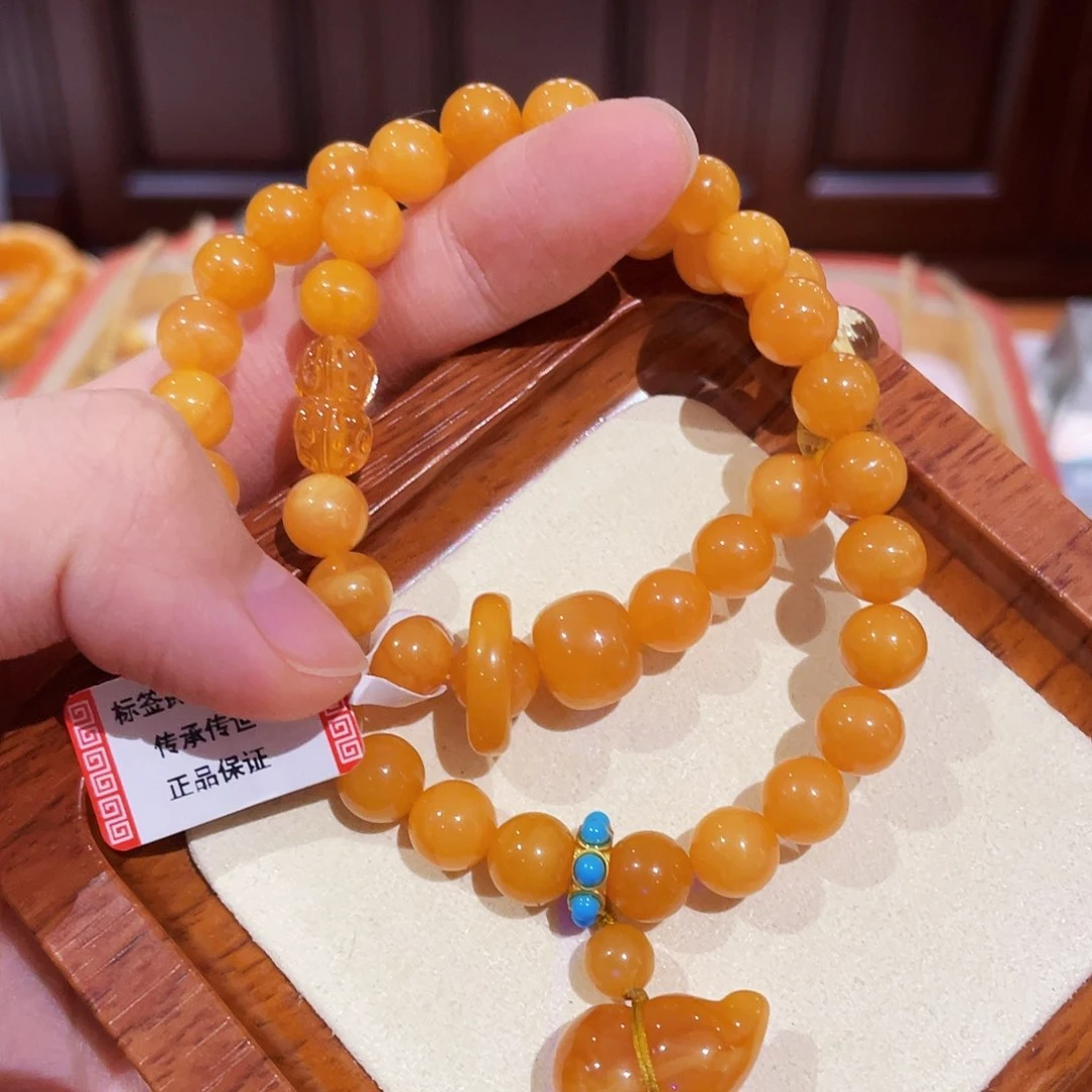未镶嵌蜜蜡手链手串