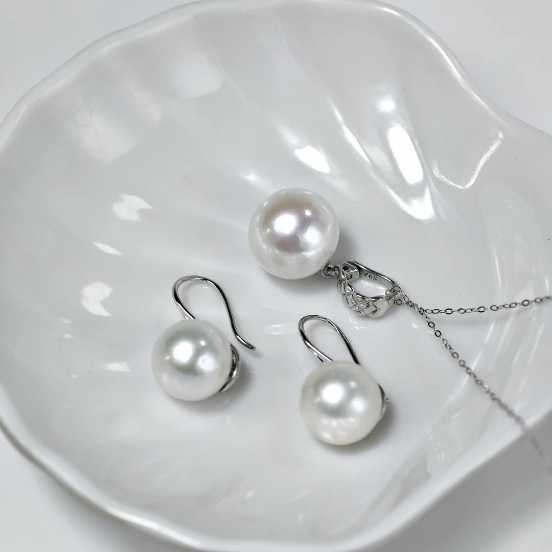 【山与湖珠宝】大龙珠吊坠耳钉福利S925银天然淡水珍珠吊坠
