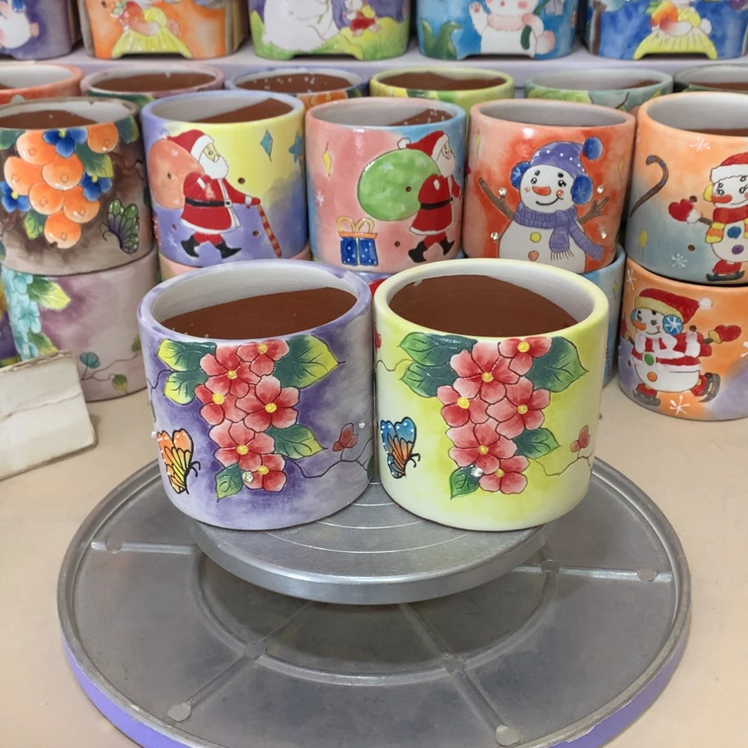 福利花盆，手绘花盆
