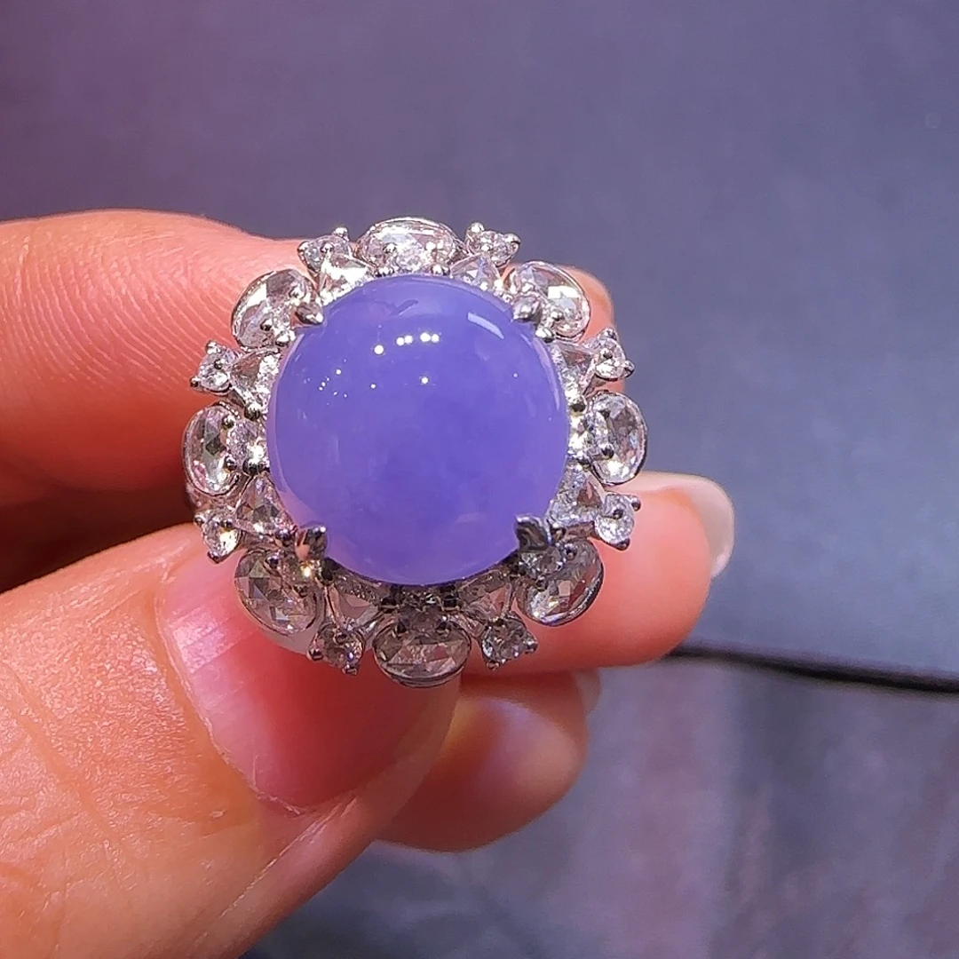 翡翠18K金镶嵌戒指