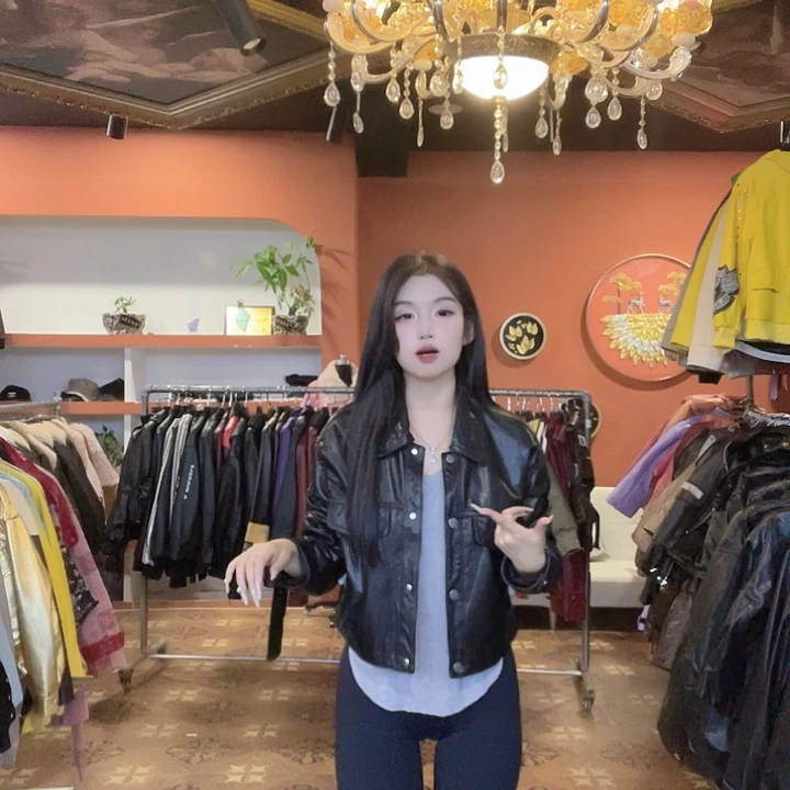 真皮牛皮外套2406