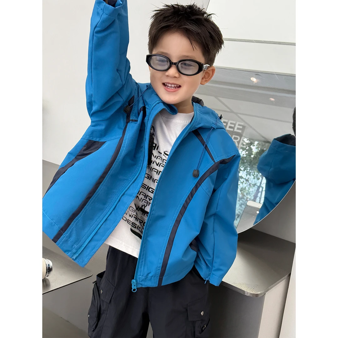 秋装儿童韩版时尚酷潮防风洋气休闲运动风冲锋衣外套CC1195-LC1